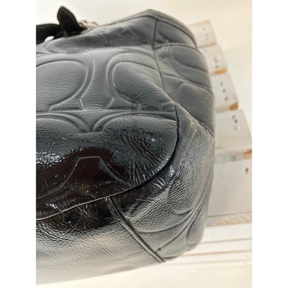 COACH F19462 LARGE PATTON LEATHER SIGNATURE SHOULDER BAG - Picture 6 of 16